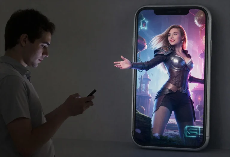 Telefondan çıkan fantastik karakter, Fanchaty roleplay sohbet deneyimi.